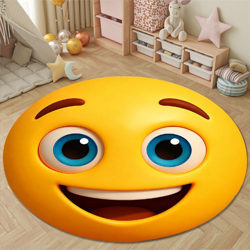 Причудливый круглый многоцветный коврик на Хэллоуин, нескользящий коврик для прачечной