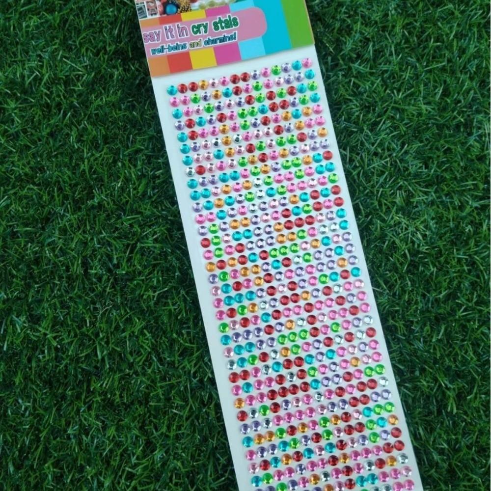 Круглые 3D наклейки-камни Разноцветный дизайн Стразы Алмазные наклейки для вечеринки Макияжа