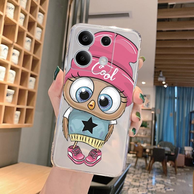 Мягкий силиконовый чехол с рисунком из мультфильма для Samsung A55 S24 Xiaomi Redmi Note 13 Pro 13C iPhone 15 Huawei Honor Realme Camera Защитный противоударный чехол