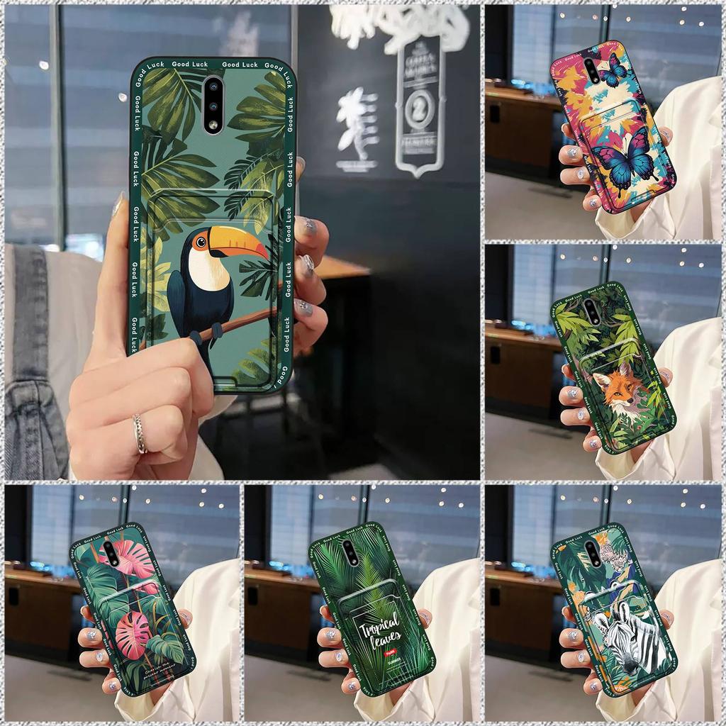 Cartoon Cute Phone Case For Nokia 2.3 Graffiti Card bag Waterproof Fashion Design Dirt-resistant Card slot Full wrap TPU