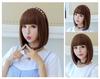 LESUN Full Straight Diagonal Smooth Small Face Loose and Small Heat False Net Included Wig, Wig, Bob, Bangs, Semi-Short, Straight, Fluffy, Effect,
