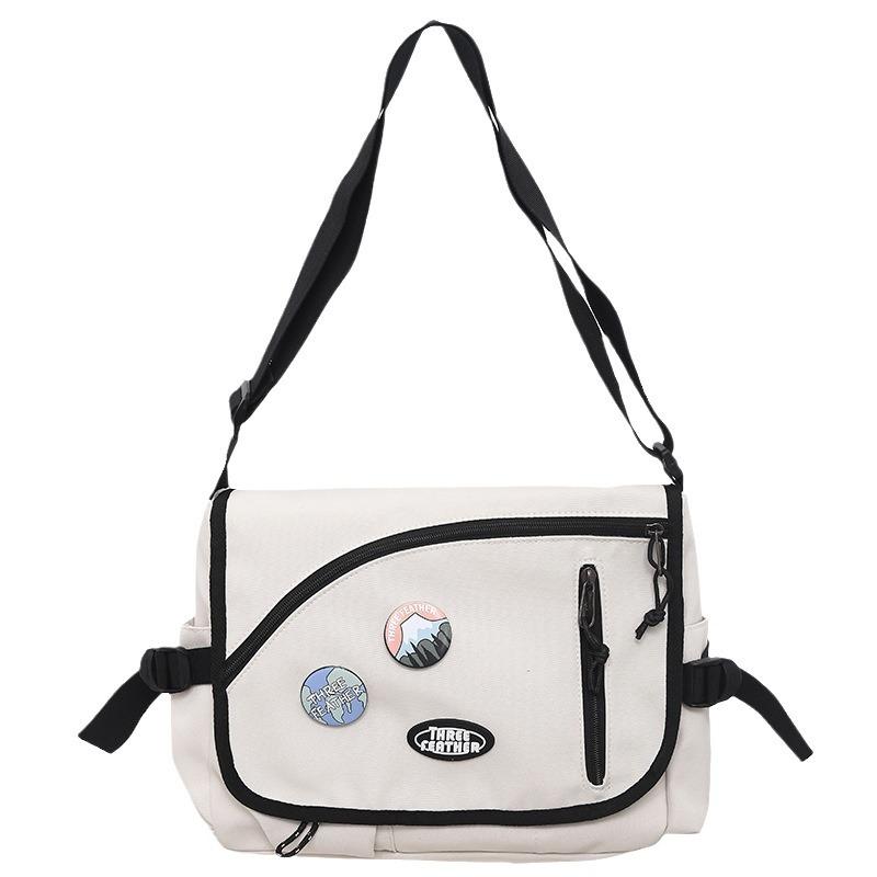 Canvas Bag Women's Large Capacity Postman Bag Women's Male Student One Shoulder Crossbody Bag