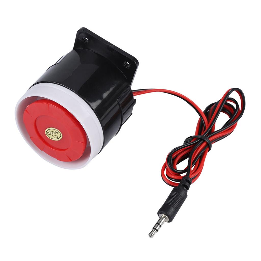 120dB DC 12V Mini Red Wired Horn Siren Sound Alarm System Warning Horn for Home Security