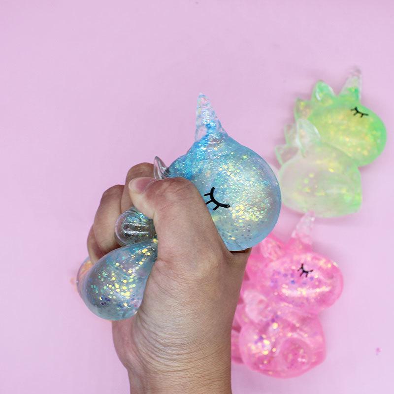 Мяч для снятия стресса Rainbow Maltose Unicorn - креативная игрушка для снятия стресса с медленным отскоком