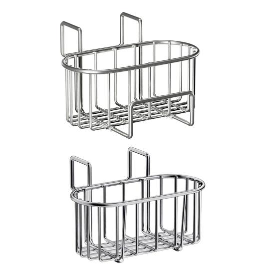 Держатель губки для кухонной мойки Подвижная полка для кухонной мойки Компактный размер Нержавеющая водонепроницаемая подвесная раковина Губка для раковины для раковин с двойной чашей