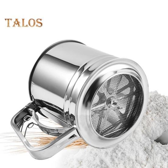 Сито для муки. Просеиватель для муки из нержавеющей стали. Ручной просеиватель для муки. Двухслойный сахарный шейкер с ручным прессом.