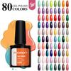 PHOENIXY 80 шт. УФ-гель-лак для ногтей 8 мл гель-лак для ногтей Soak Off Блестящий гель-лак гель-лак для ногтей Подарочный набор для женщин салон