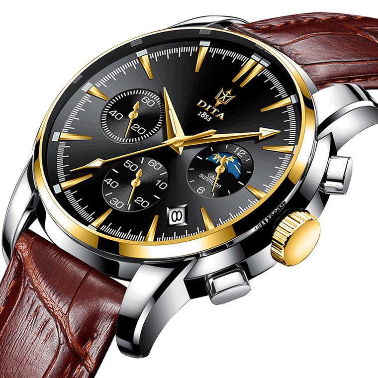 Dita Watch Мужские часы для отдыха Водонепроницаемые автоматические механические спортивные трендовые часы Мужской стальной ремень