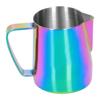 Питчер для вспенивания молока из нержавеющей стали с заостренным носиком, чашка для вспенивателя кофе для дома, кухни, цветной 600 мл