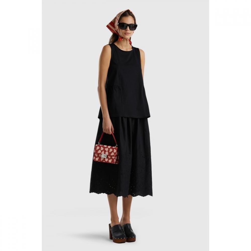 Benetton Юбка с перфорацией и вышивкой 3s 46azd001j