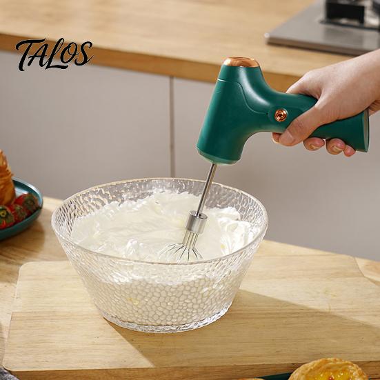Stainless Steel Mixing Heads Cordless Electric Egg Beater with Double Head 3 Speeds Handheld Whisk Speed Modes Portable for Cake Bread Desserts