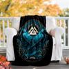 Nordic Mythology Flannel Blanket Soft All-Season Throw, Design for Camping, Car Travel, Hiking Sofa, Bed, Office Perfect Gift for Parties
