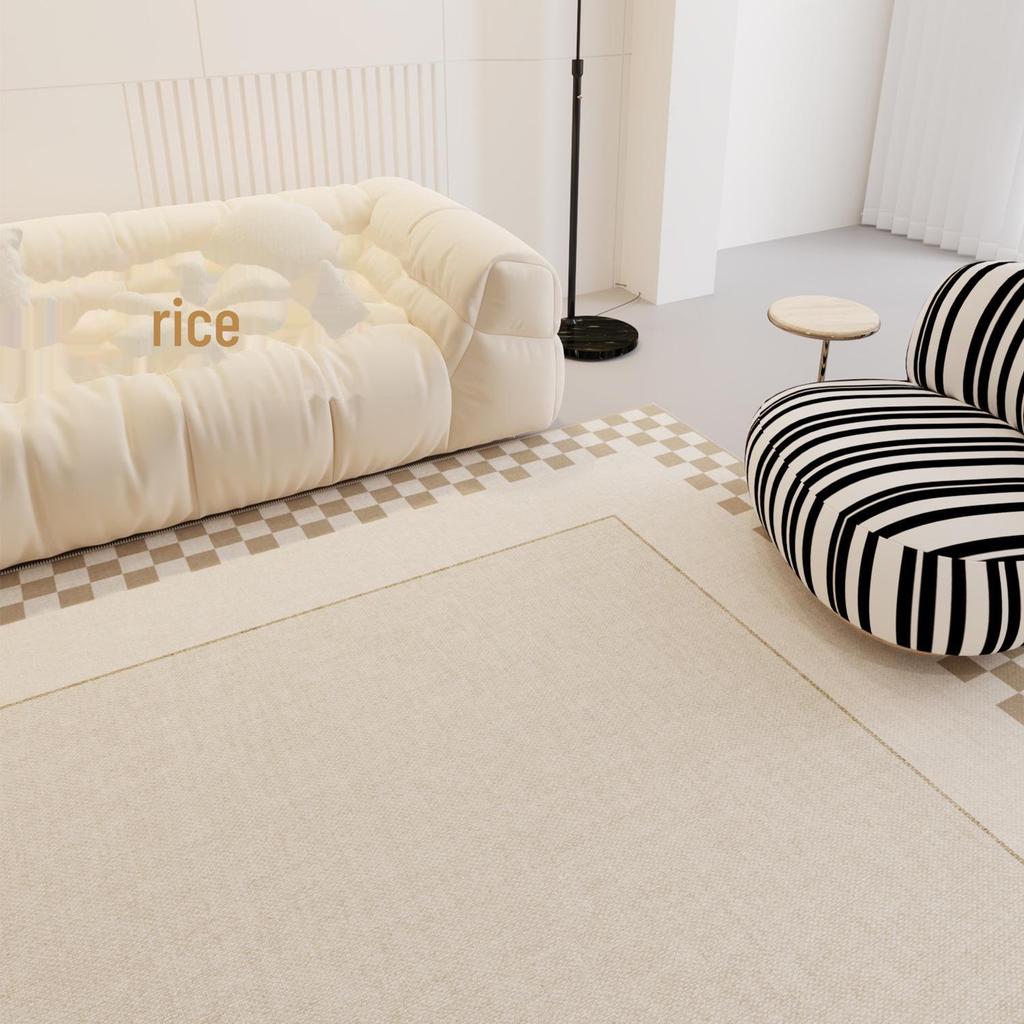 Роскошный кремовый ковер во французском стиле: Высококачественное, стильное и легко моющееся средство для гостиной или спальни