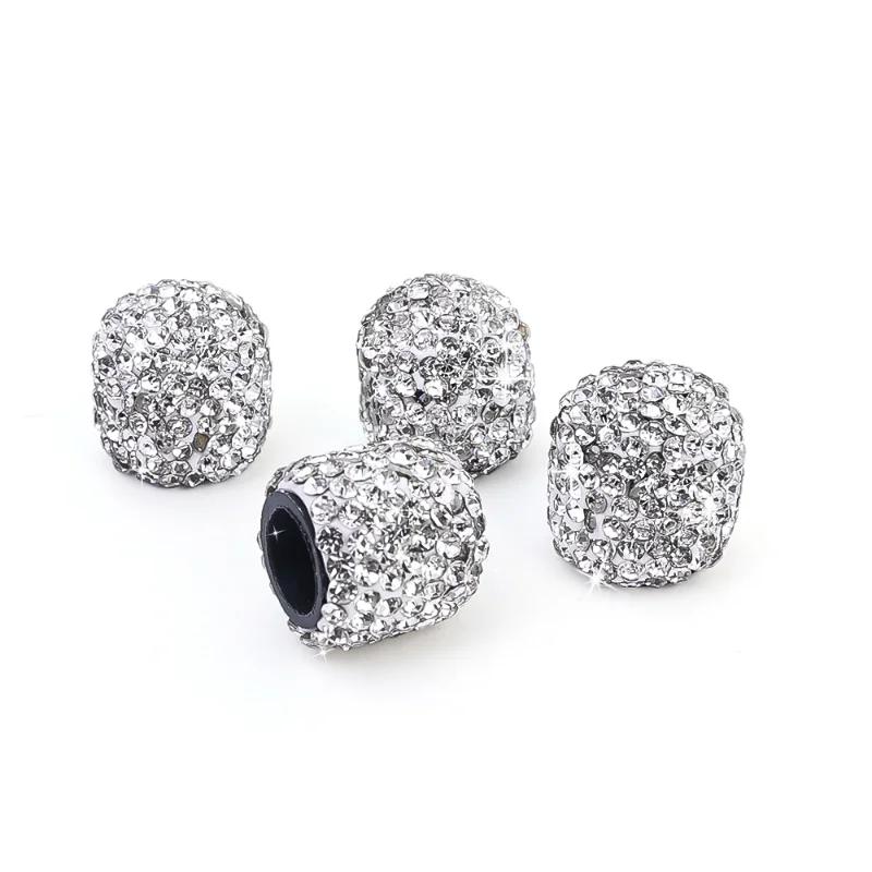 4 шт. Водяная дрель блестящие колпачки вентилей шин сердечник вентиля шины с алмазной инкрустацией колеса шины и детали автомобильные аксессуары