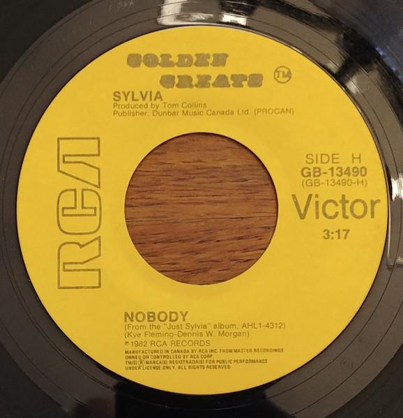 7-дюймовая пластинка SYLVIA - Nobody/Like Nothing Ever Happened GB13490 RCA 1982 Канада Фолк Б/У