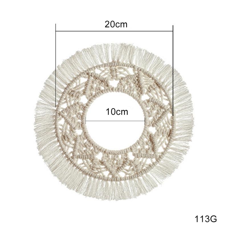 Новый ручной работы плетеный макраме настенный круглый гобелен свадебное украшение на стену гостиная домашний декор искусство