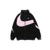 Женская двусторонняя куртка-боа Big Swoosh (Азия) Черная призма/розовая мужская верхняя одежда BQ6546-016