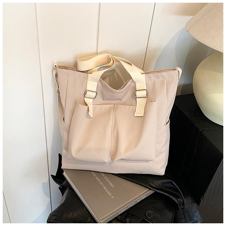 Женская сумка новая модная сумка-мессенджер для поездок на работу, студенческая сумка большой вместимости для книг, японская и корейская холщовая сумка-мессенджер с двойным карманом