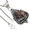 Pendant Turtella Jasper Gemstone Valentine'Day Gifted Silver Jewelry 2.25"