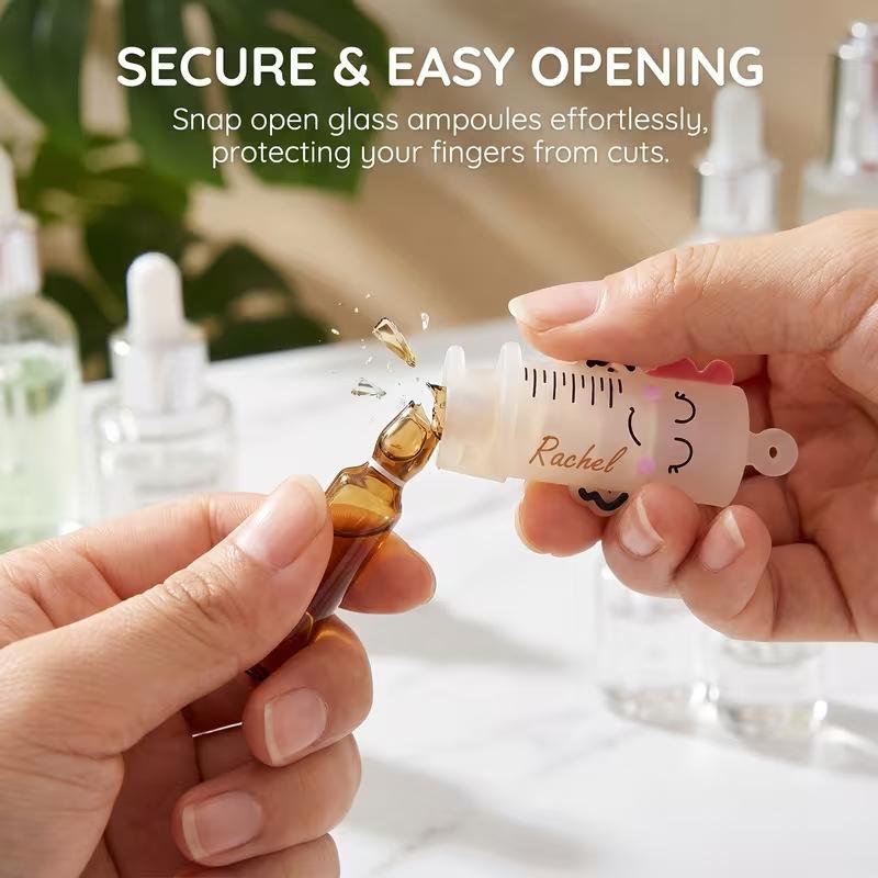 Ampoule Bottle Opener Keychain Cute Syringe Shaped Cutter Aid Durable Anti-Rust Tool for Nurses Doctors Christmas Gift Choice