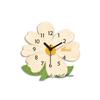 Новые кремовые настенные часы с цветами, бесшумные декоративные часы, настенные часы для дома, гостиной, современные минималистичные художественные настенные часы