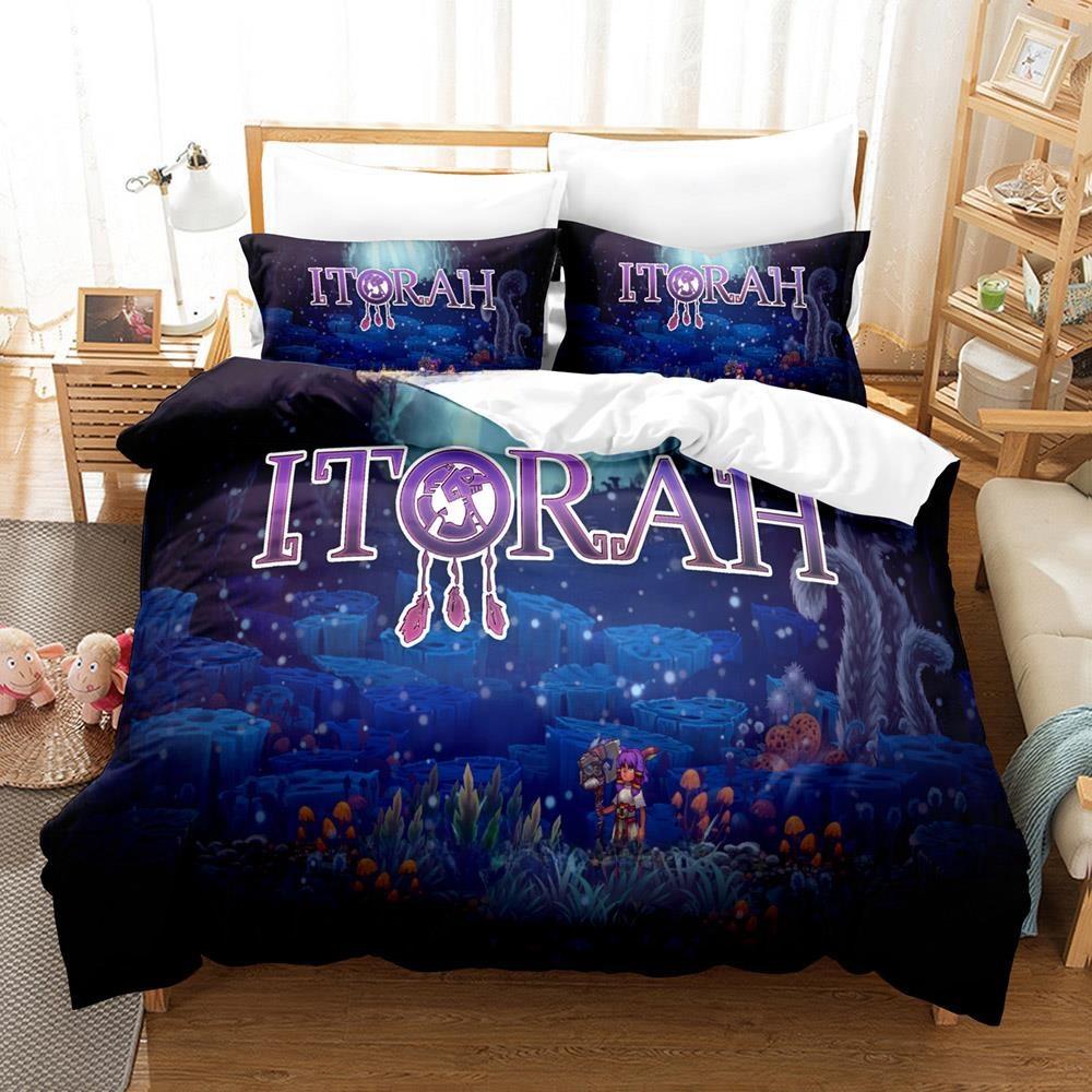 3D Печать Аниме Игра Итора Комплект Постельного Белья Односпальный Полуторный Полный Евро Кинг Размер Комплект Постельного Белья Для Взрослых Детей Спальни Пододеяльник Комплекты Домашний Текстиль
