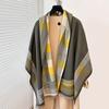 Checkered Contrasting Double-Sided Scarf Winter High-Quality Warm Shawl For Women