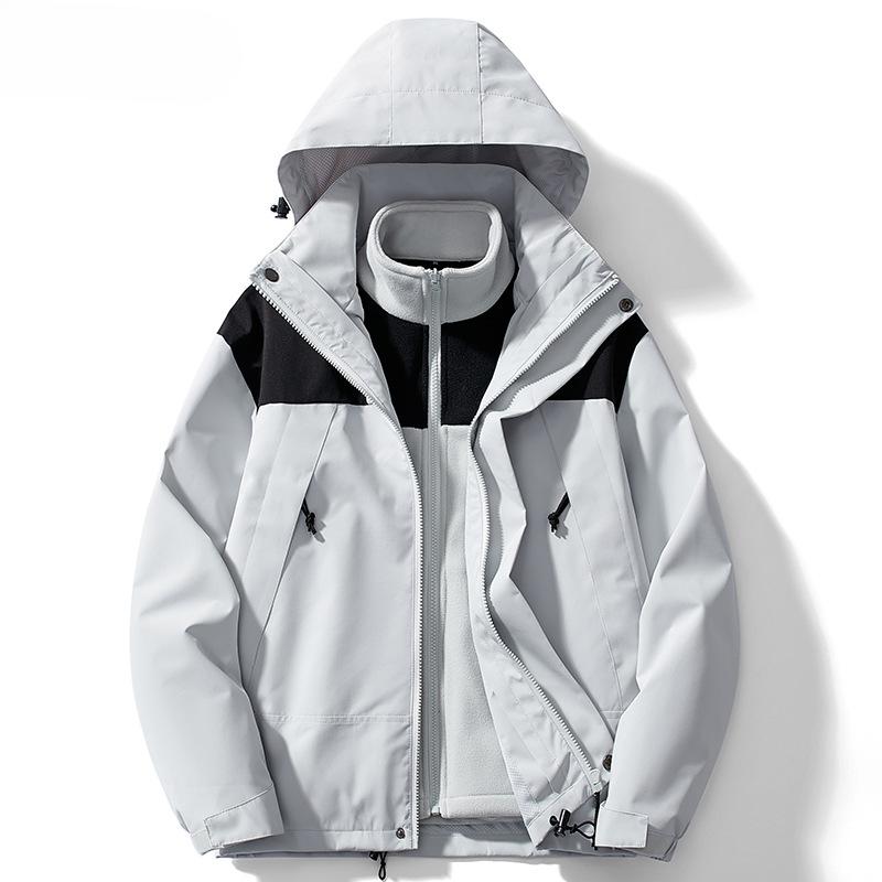 Подходящая по цвету спортивная куртка «три в одном» для активного отдыха, ветрозащитный и теплый альпинистский костюм, зимняя модная куртка