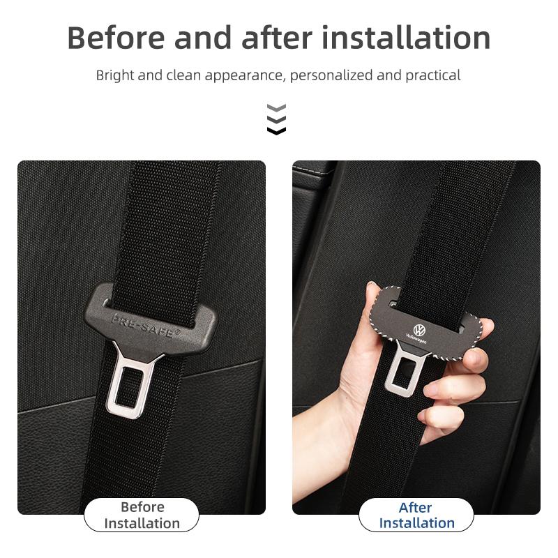 hijk1 Car Seat Belt Buckle Protector Safety Belt Anti-scratch Cover For Volkswagen VW Golf 4 6 GTI Tiguan Passat B5 B6 B7 CC Jetta MK5