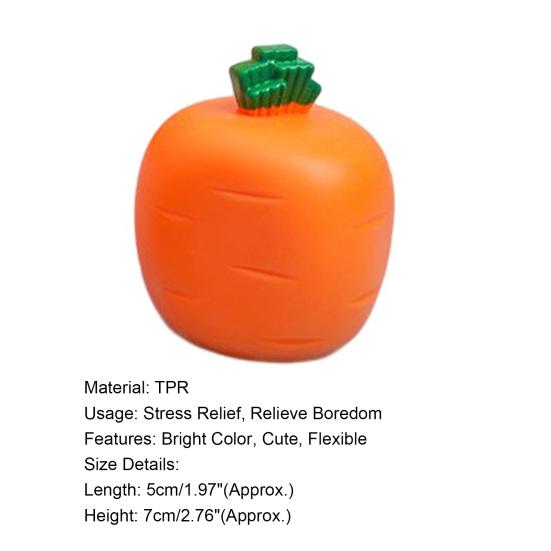 Сжимаемая Фиджет-игрушка Гибкая TPR Щипок Морковь Кукла Быстрое Восстановление Снятие Стресса Вентиляционная Игрушка Сжимаемая Кукла Кролик Декомпрессионные Игрушки Детская Игрушка Подарок