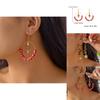 Christmas Earrings With Bell Pendant Alloy Holiday For Women And Men