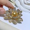 Pearl Lotus Brooch High-End Design Sense Corsage High-End Sense Niche Small Fragrance Pin Pin