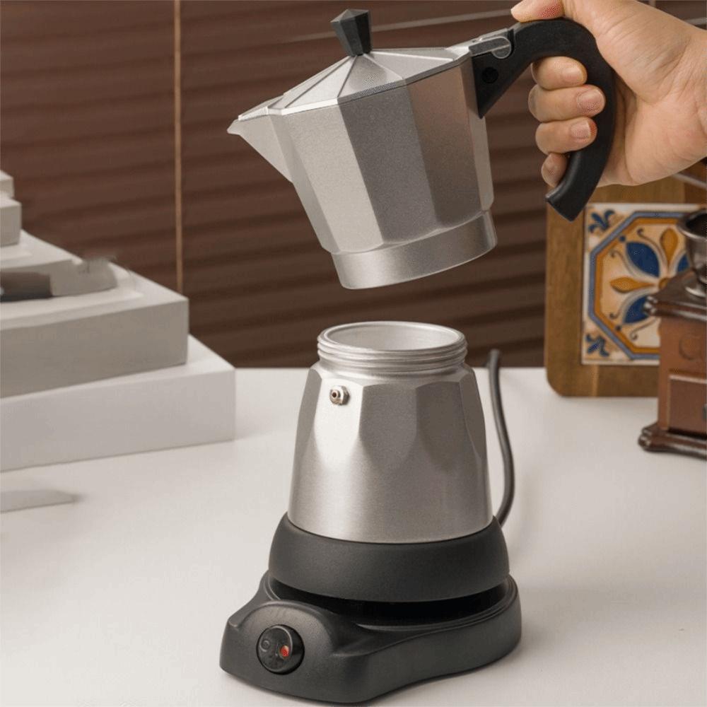 Detachable Electric Espresso Mocha Pot 6 Cup Espresso Machine Portable Coffee Pot  Stove