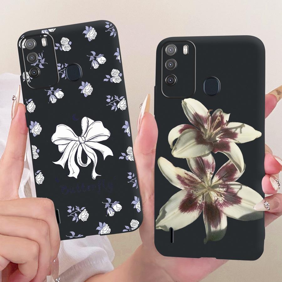 Case for Itel Vision 1 Pro Matte Soft Silicone Black butterfly Shockproof Phone Bags For ItelS16 S 16 Vision1pro Back Covers