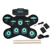 Electronic Drum Set Portable Foldable Built In Dual Stereo Speakers 9 Key Drum Pad for Beginners