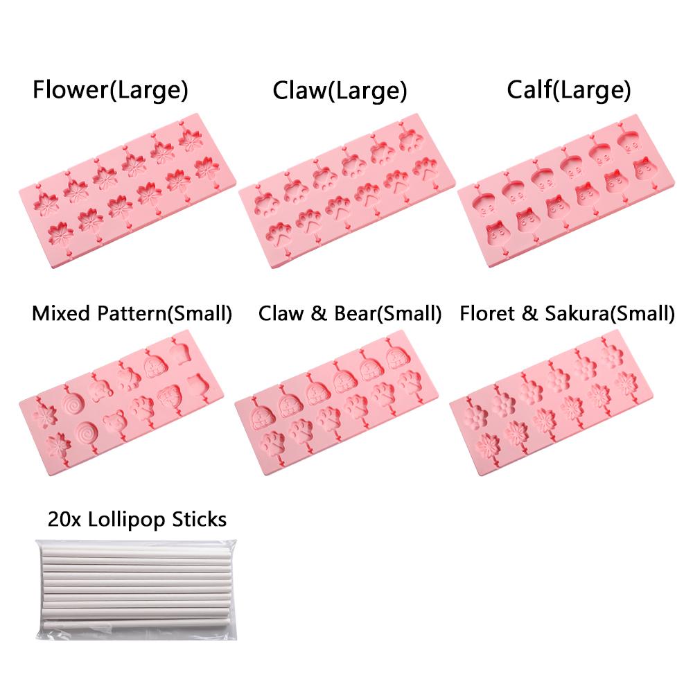 Biscuit Animals Shapes Mold Cake Baking Jelly and Candy Silicone Lollipop Molds Flower Shapes Mould