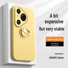 Huawei Pura70Ultra Liquid Silicone Case with Ring Holder - Mate60Pro Drop-Resistant Cover