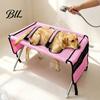 Cat Trimming Assistant Pet Grooming Hammock with Stand, Dog Bathing Hammock, Foldable Bath Holder for Station Small & Medium Pets, Adjustable