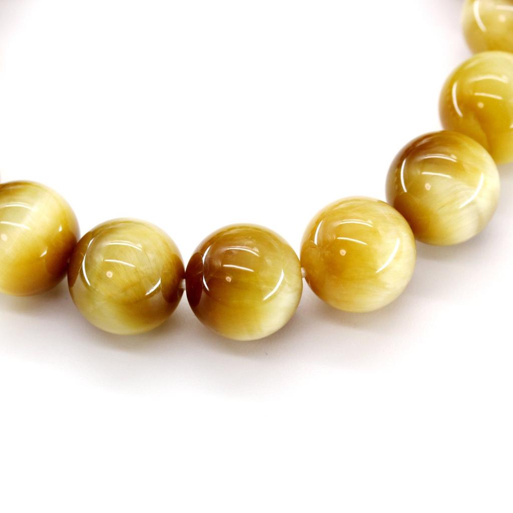 [Ishiki] AAAA Premium Golden Tiger Eye 12mm Prayer Beads Bracelet for Explosive Fortune Good Fortune in Money, Work, and Wealth [b116]