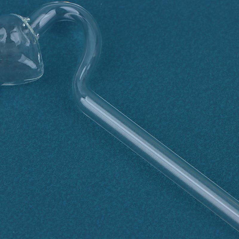 1Pc Reusable Love Straw Heart Glass Straw Glass Drinking Straws Bubble Tea Straws Household Transparent Bar Accessories