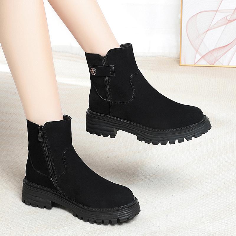 Winter Shoes Boots Ladies Genuine Leather Women Snow Boots Large Size Natural Wool Warm Women's Ankle Boots