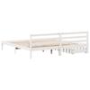 Solid Wood Bed without Mattress White 200x200 cm Pine Wood