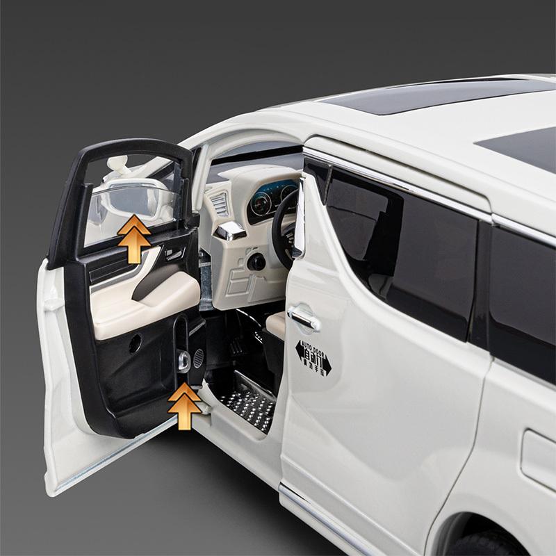 1/18 Vellfire Alphard MPV Сплав Люксовый Модель Автомобиля Литье под Давлением Металлические Транспортные Средства Модель Автомобиля Звук Свет Симуляция Коллекция Детская Игрушка Подарок