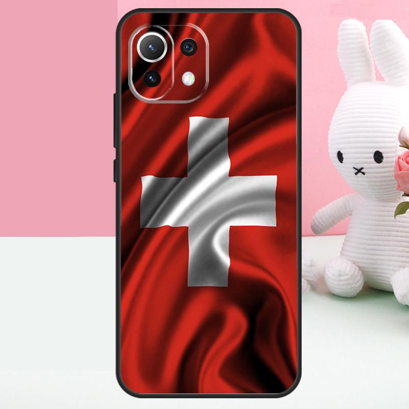 Швейцария Швейцарский флаг Чехол для Xiaomi 14 15 Ultra 15T 13T 14T 17 Pro Max POCO F8 Ultra X7 X5 X6 Pro F5 F6 F7 Funda