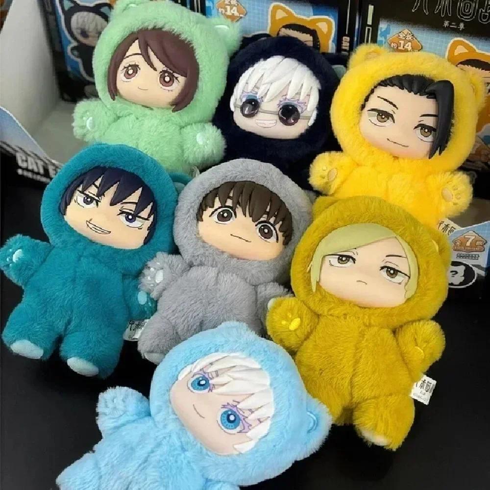 НОВЫЙ Eaki Jujutsu Kaisen Сезон 2 Парк Кошек Вечеринка Годзё Сатору Слепой Куб Плюшевая Кукла Подвеска для Сумки Коллекция