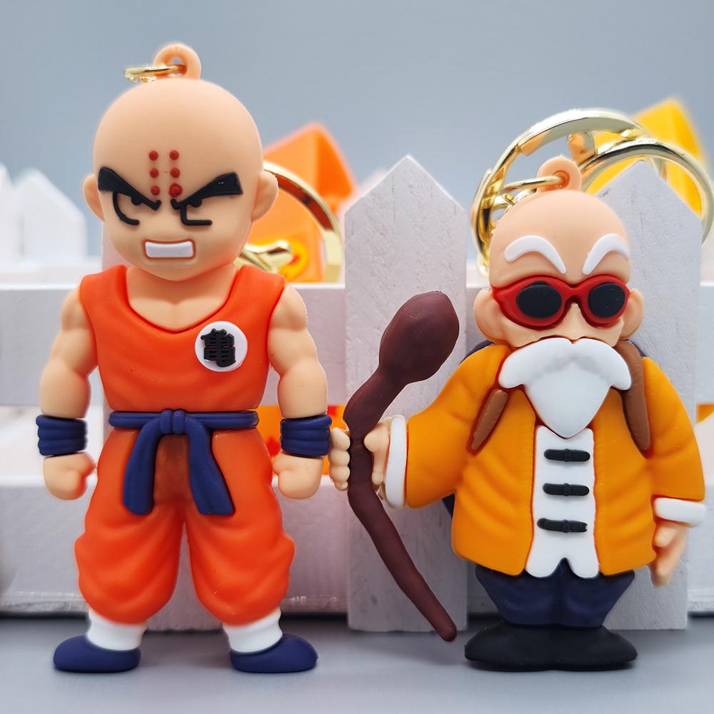 Аниме Dragon Ball Z Супер Сайян Гоку Фигурка Брелок Милый Мультяшный Персонаж Брелок Подвеска на Сумку Аксессуары для Фанатов