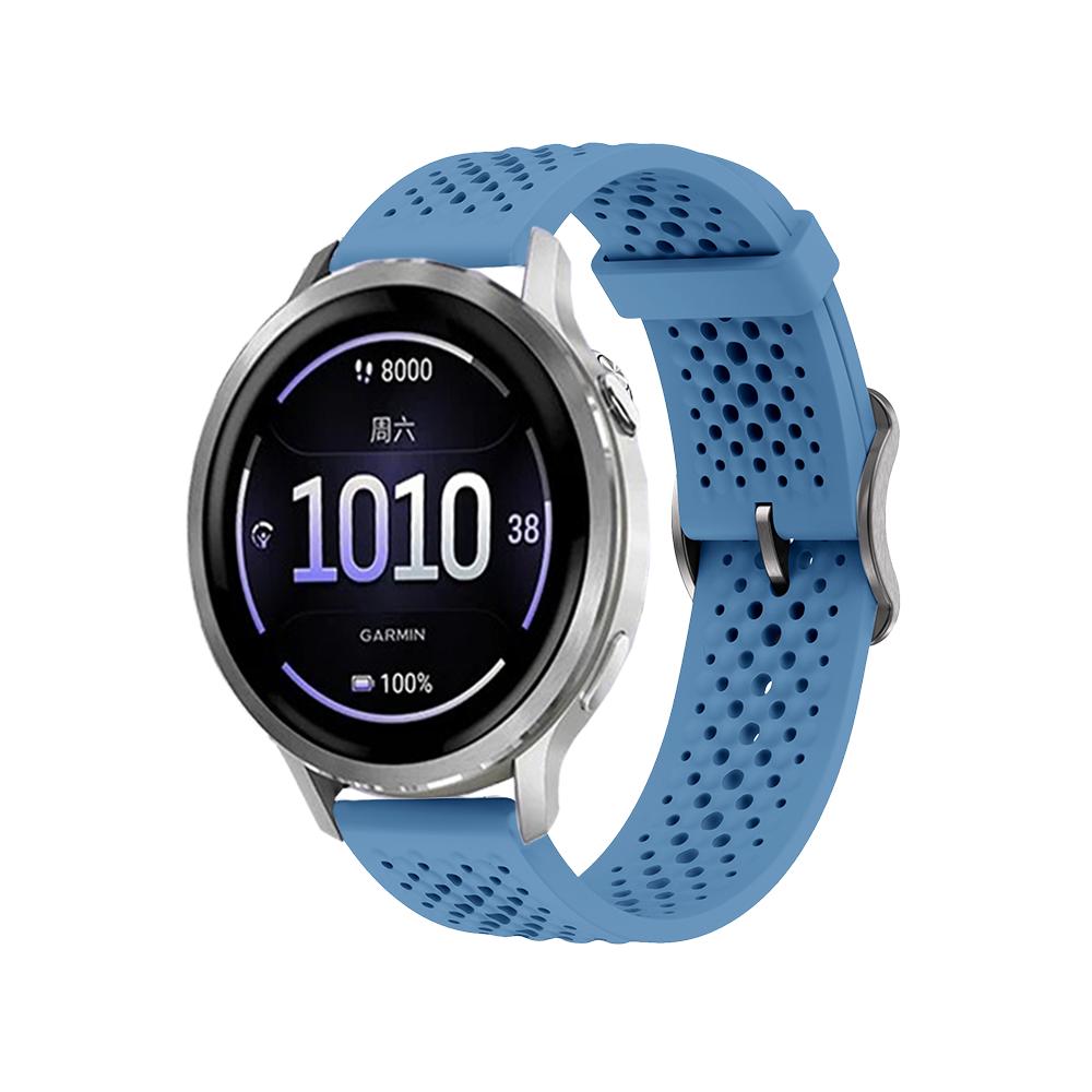 Ремешок для Garmin Venu 4/3S/2S Forerunner 255S 265S Vivoactive 4S 18 мм Силиконовый ремешок для Garmin Venu 4 41 мм Спортивный дышащий ремешок