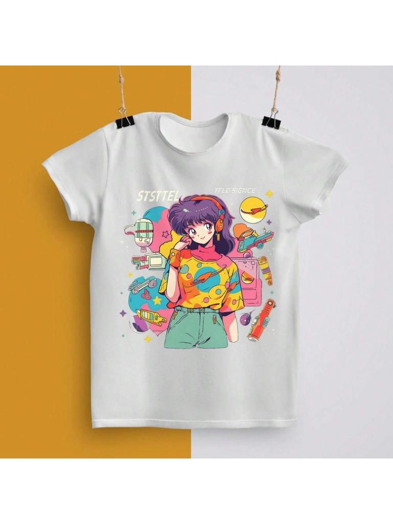 Wounisex's T-Shirt Short Sleeve Round Neck Y2K Graphic T-Shirt Streetwear 2023 Fast Ship