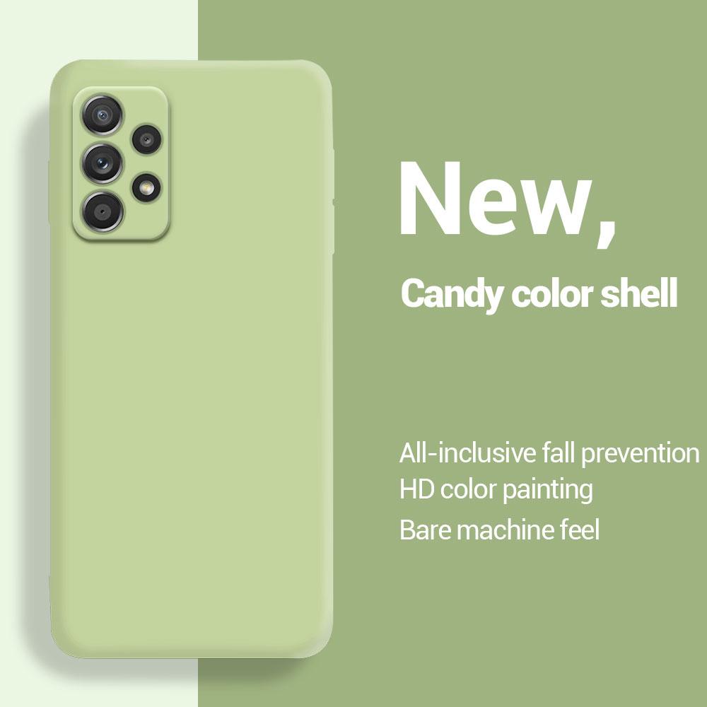 Чехол из жидкого силикона для Samsung Galaxy A52 A52s A72 A33 A53 A73 A12 A22 A32 A13 A23 A14 A15 A24 4G A34 A54 A25 5G Мягкая накладка