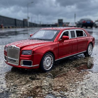 1:24 Aurus Motors Aurus Senat Россия Лимузин Металлический Литой Модель Автомобиля Украшение для Дома и Рабочего Стола Праздничный Орнамент